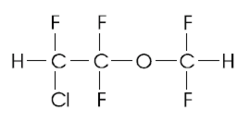 Structural formula of enflurane